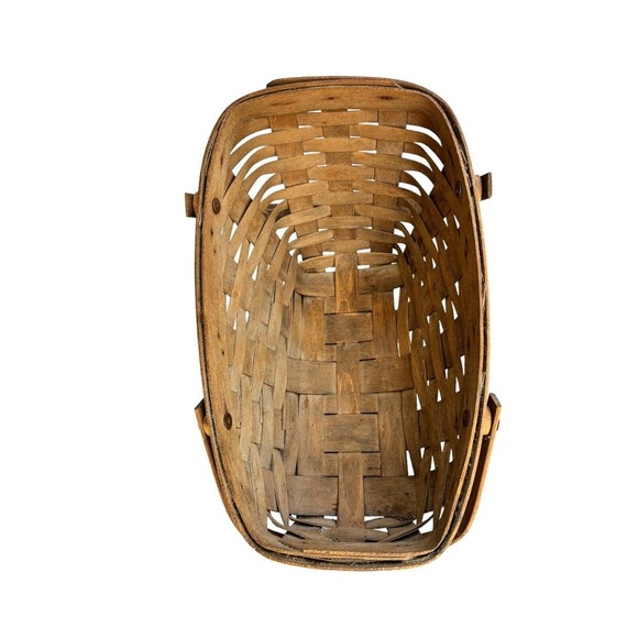 Vintage Signed 1984 Longaberger Sleigh Vegetable Fruit Basket Large 2 Handles - Picture 4 of 11